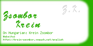 zsombor krein business card